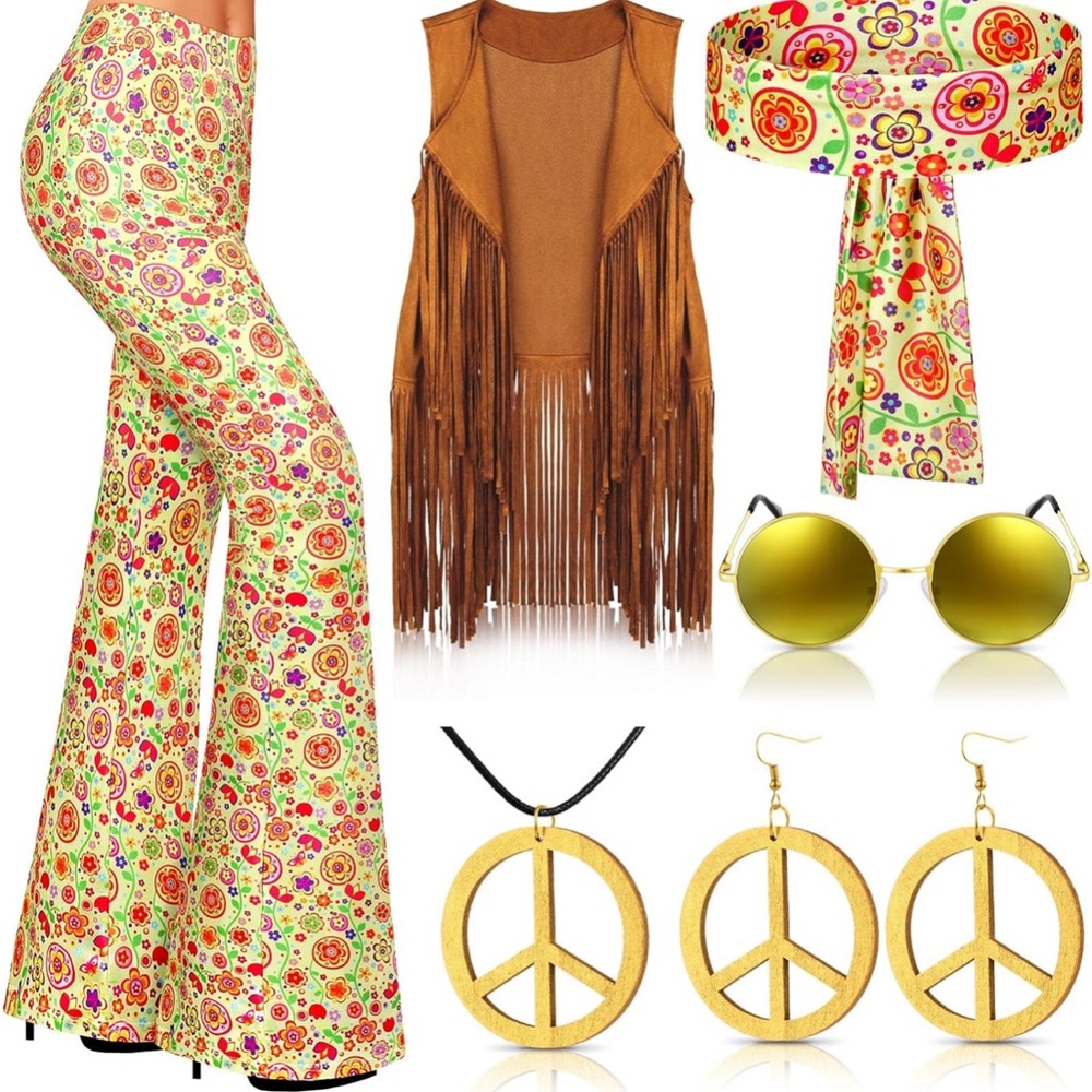7 pcs Hippie Costume Set